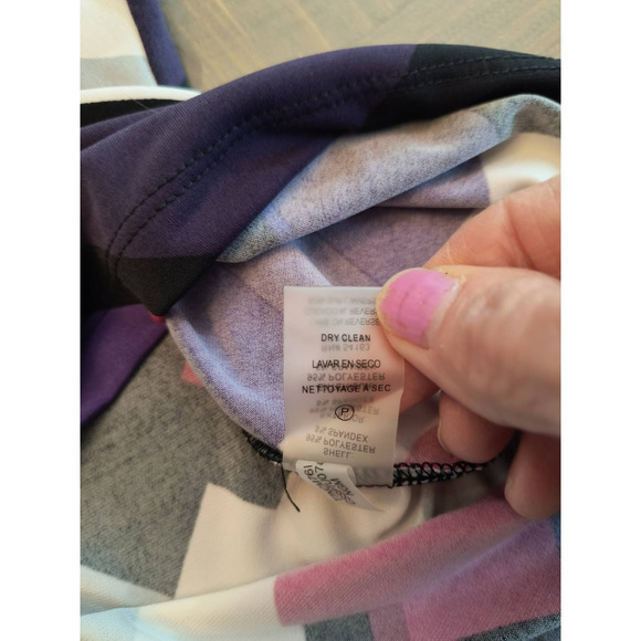 Calvin Klein Sleeveless Blouse Women's Size PL Multicolor Stretch Knit Top - Picture 11 of 15